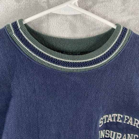 Vintage Champion Sweater men's XL Reverse Weave State Farm Crew Neck Vtg 1990s - Picture 4 of 11